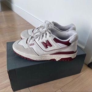 New Balance 550 Sea Salt Burgundy Mens 5.5